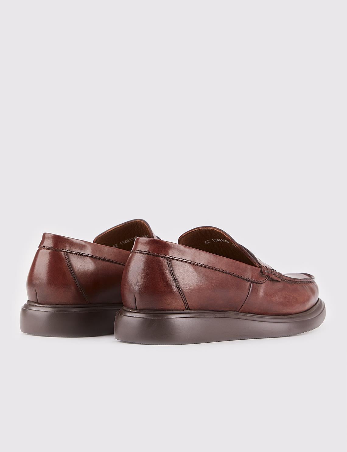 Genuine Leather Brown Men's Casual Shoes