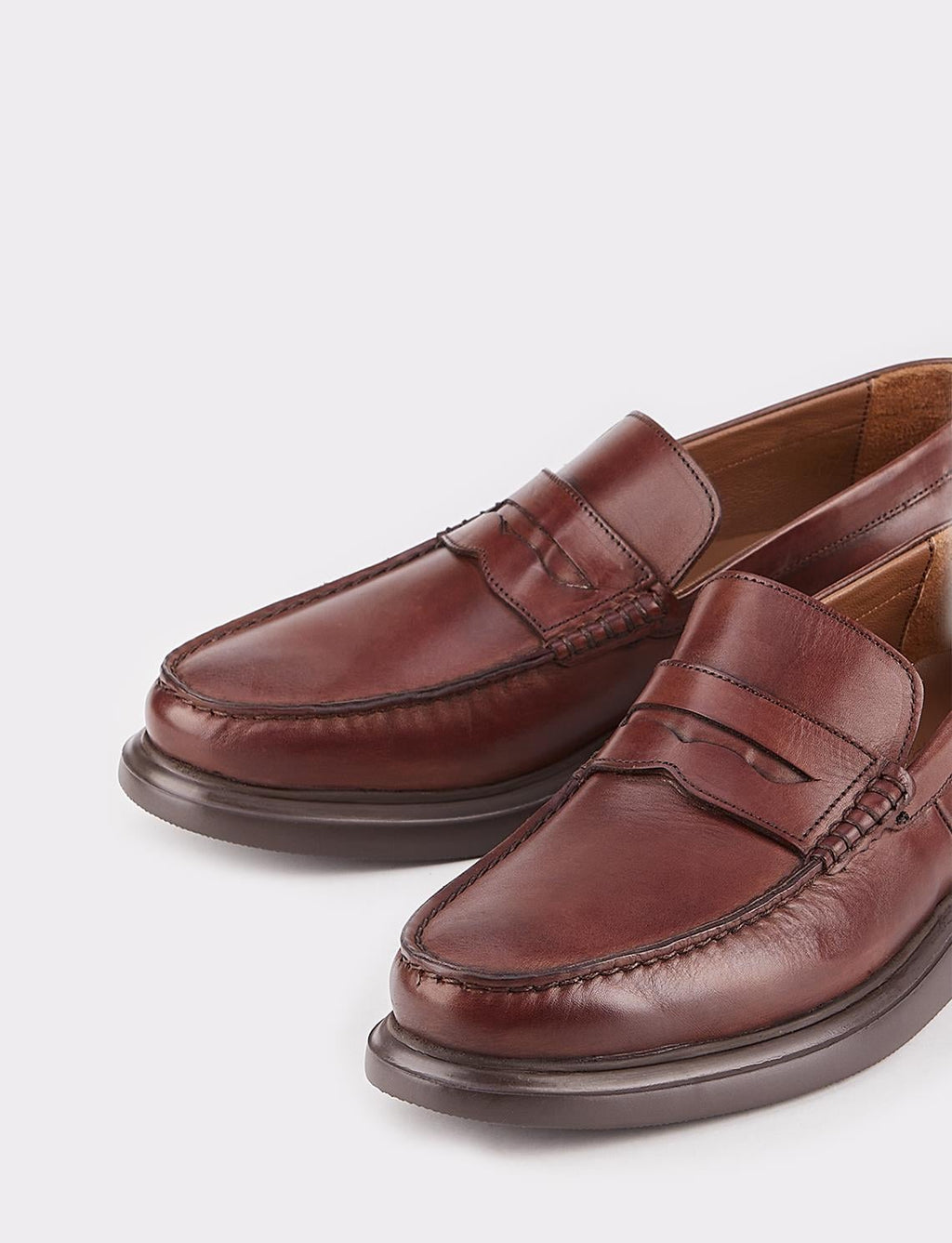 Genuine Leather Brown Men's Casual Shoes