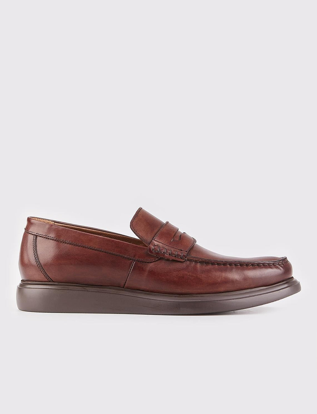 Genuine Leather Brown Men's Casual Shoes