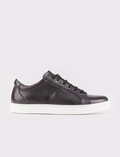 Genuine Leather Black Lace-up Men's Casual Shoes