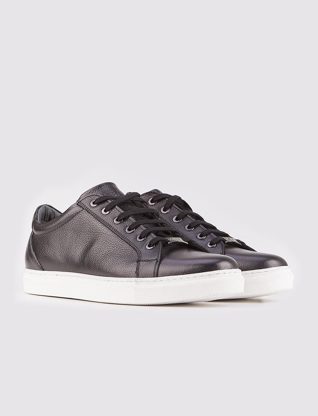 Genuine Leather Black Lace-up Men's Casual Shoes
