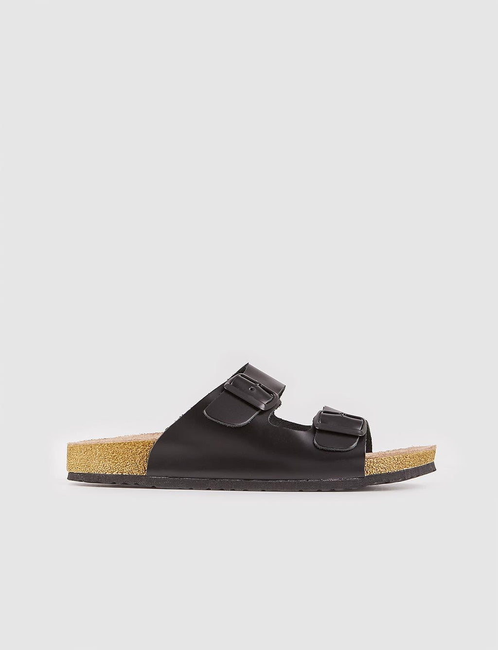 Genuine Leather Black Women's Slippers