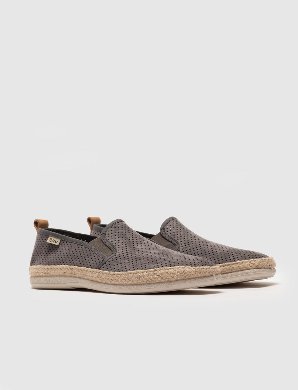 Grey Men's Casual Shoes with Woven Details