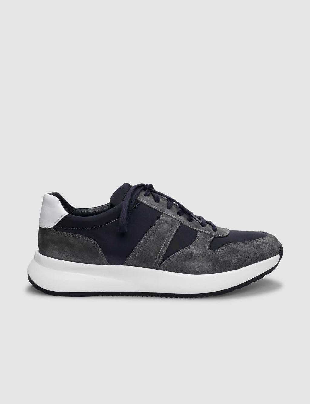 Genuine Leather Anthracite Lace-up Men's Athletic Shoes