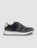 Genuine Leather Anthracite Lace-up Men's Athletic Shoes
