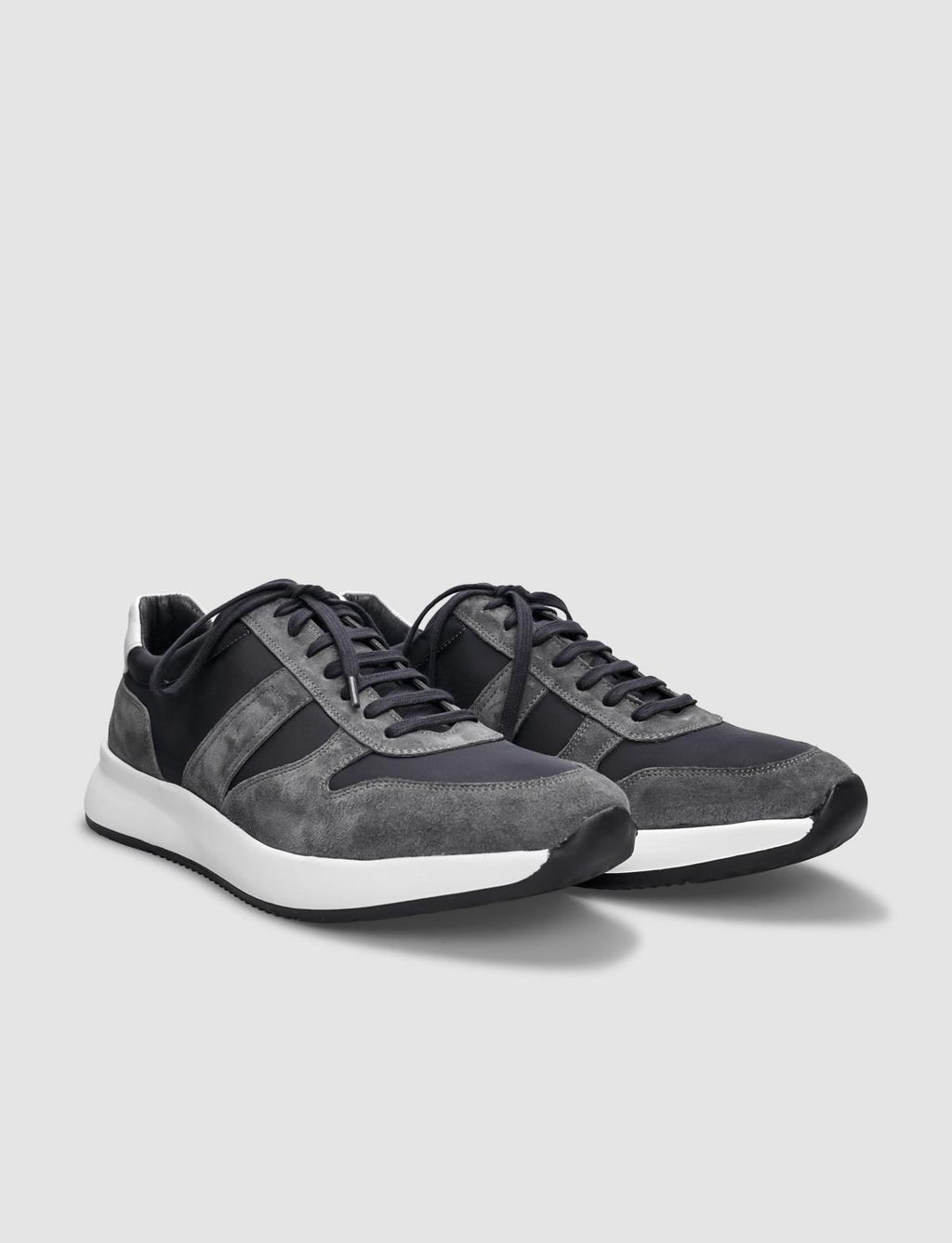 Genuine Leather Anthracite Lace-up Men's Athletic Shoes