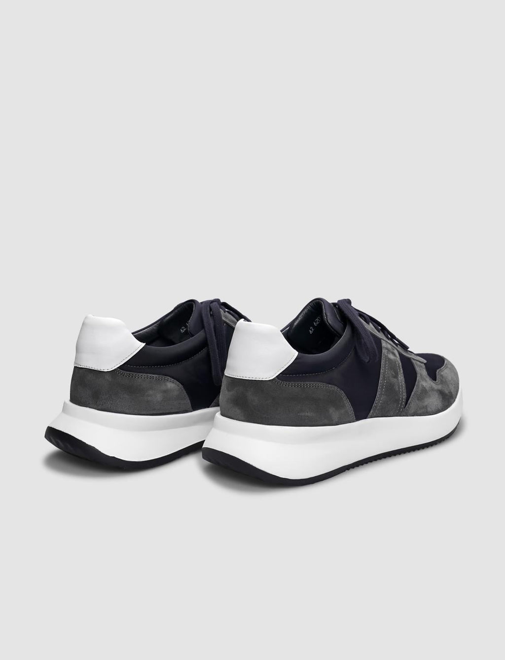 Genuine Leather Anthracite Lace-up Men's Athletic Shoes