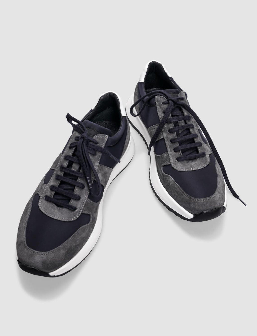 Genuine Leather Anthracite Lace-up Men's Athletic Shoes