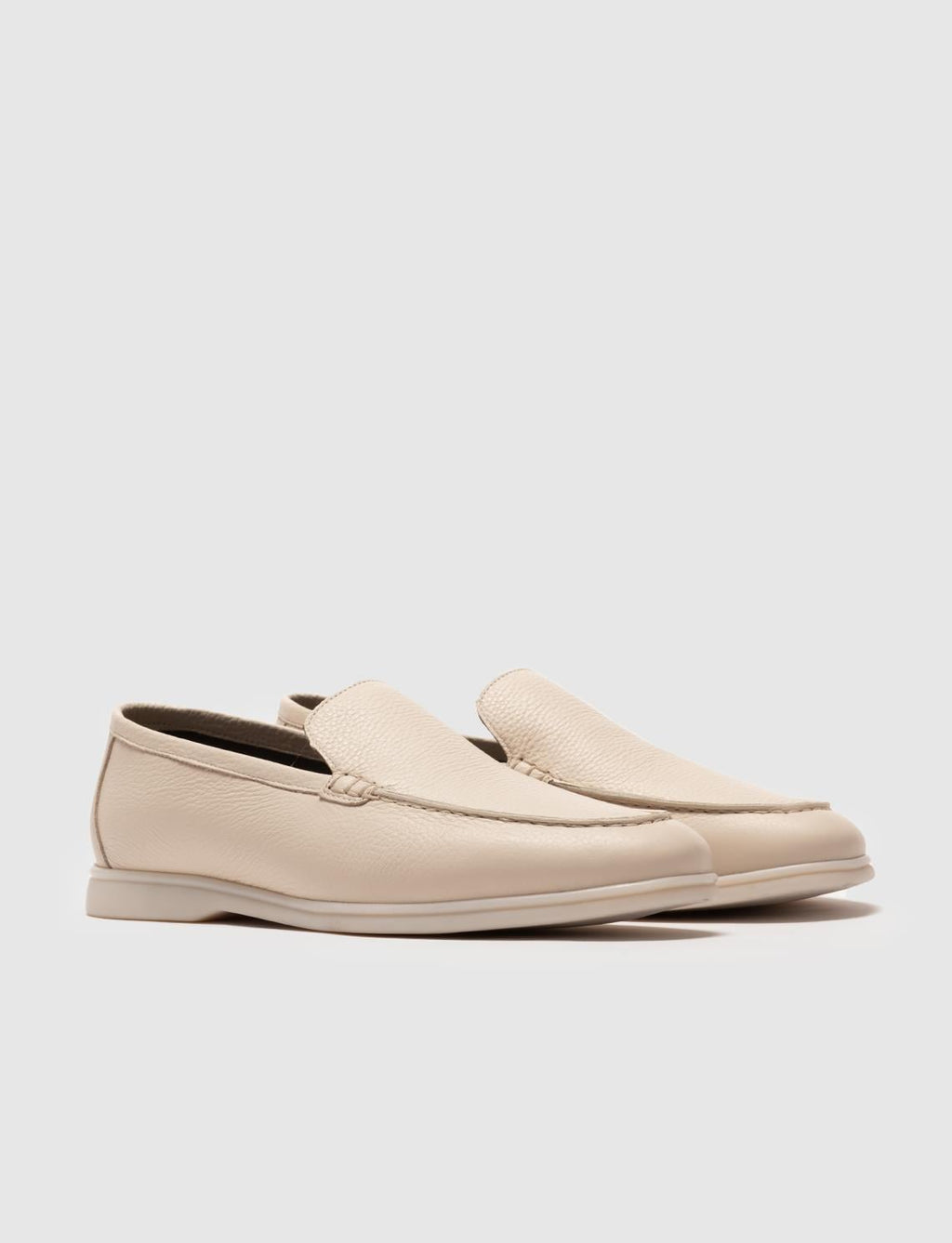 Genuine Leather Beige Men's Casual Shoes