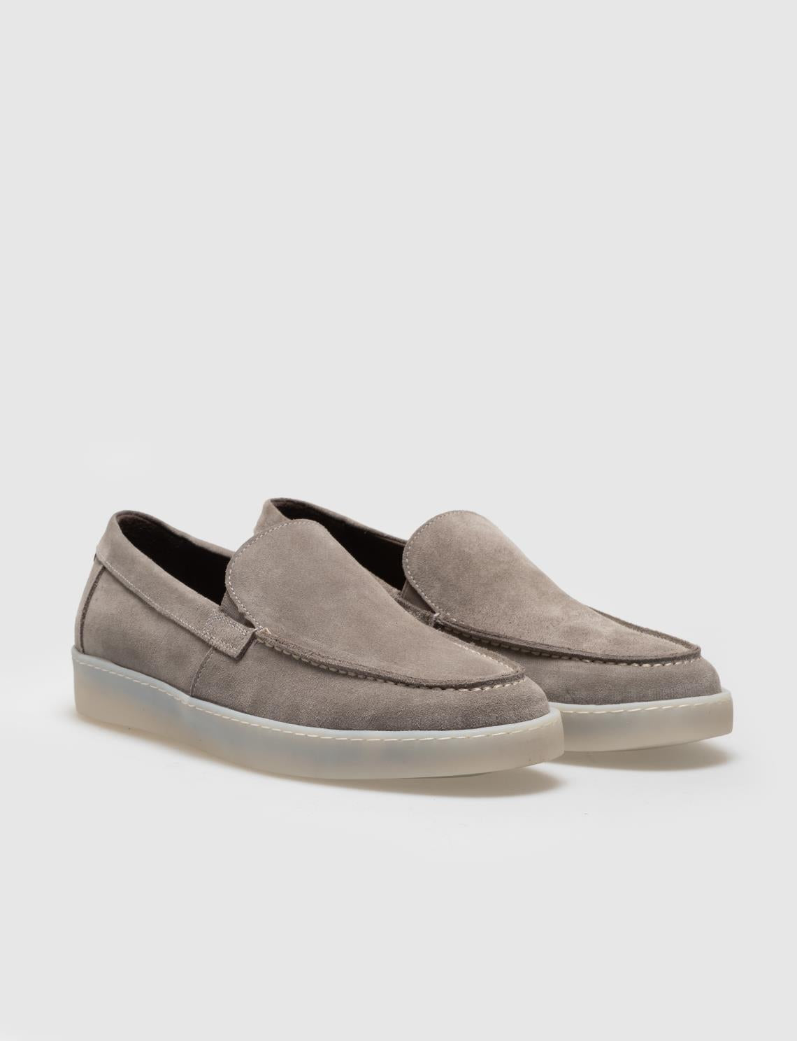 Genuine Leather Beige Suede Men's Casual Shoes