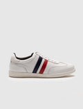 Genuine Leather White Lace-up Men's Athletic Shoes