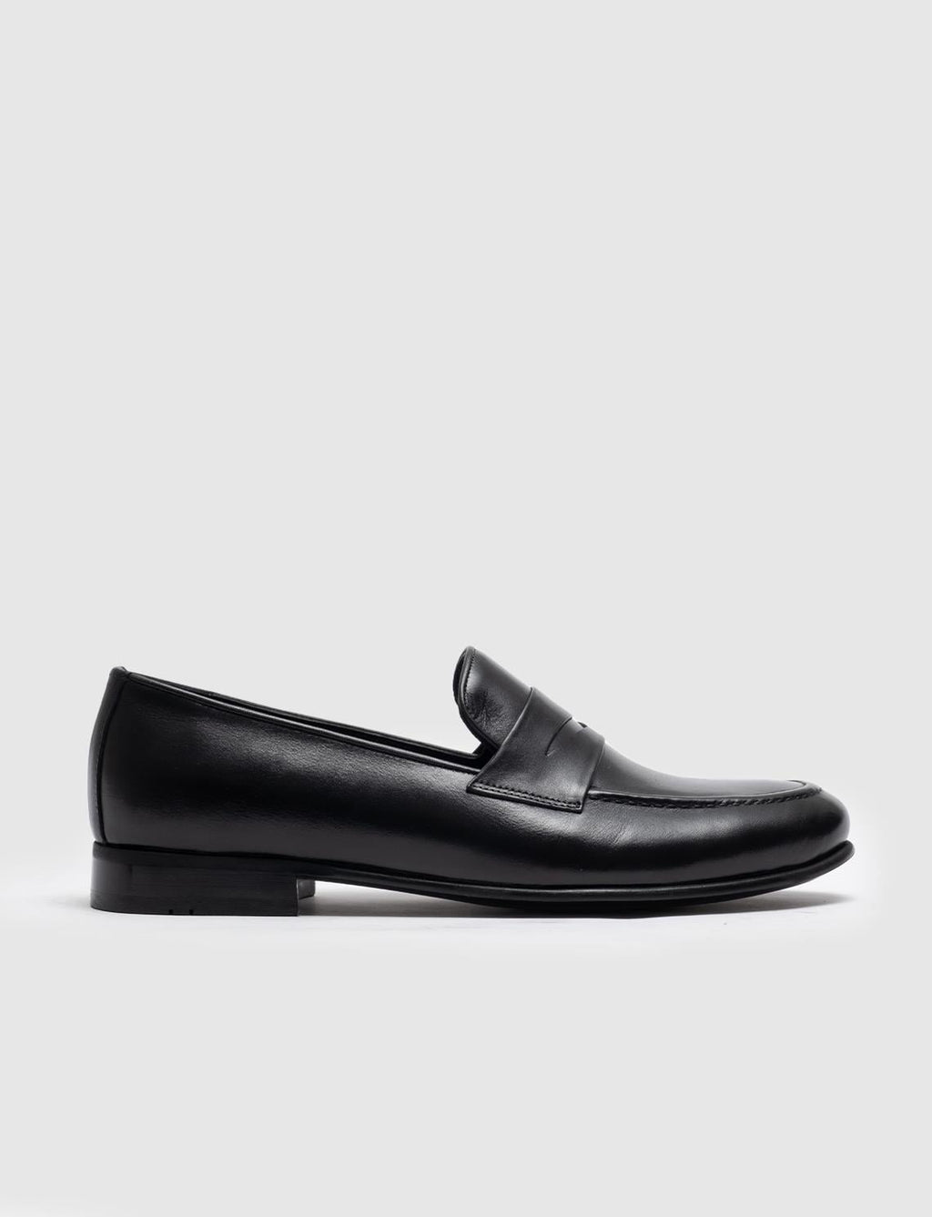 Genuine Leather Injection Molded Sole Men's Black Classic Shoes
