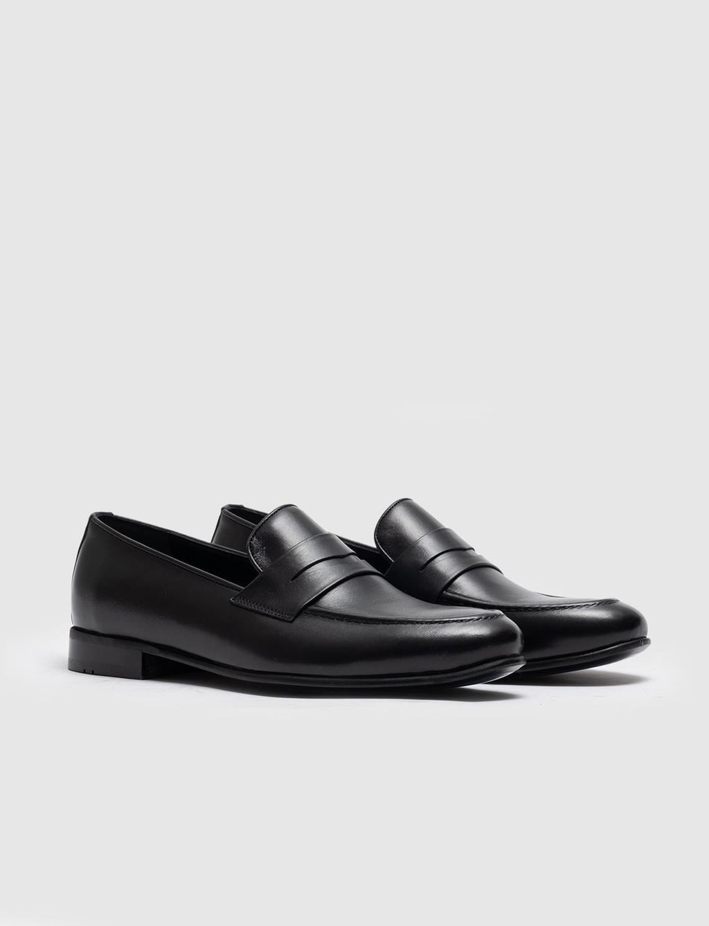 Genuine Leather Injection Molded Sole Men's Black Classic Shoes