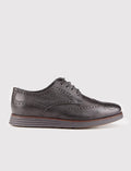 Genuine Leather EVA Sole Black Lace-up Men's Casual Shoes