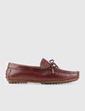 Genuine Leather Brown Men's Shoes with Bow