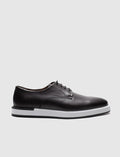 Genuine Leather Grey Lace-up Men's Casual Shoes