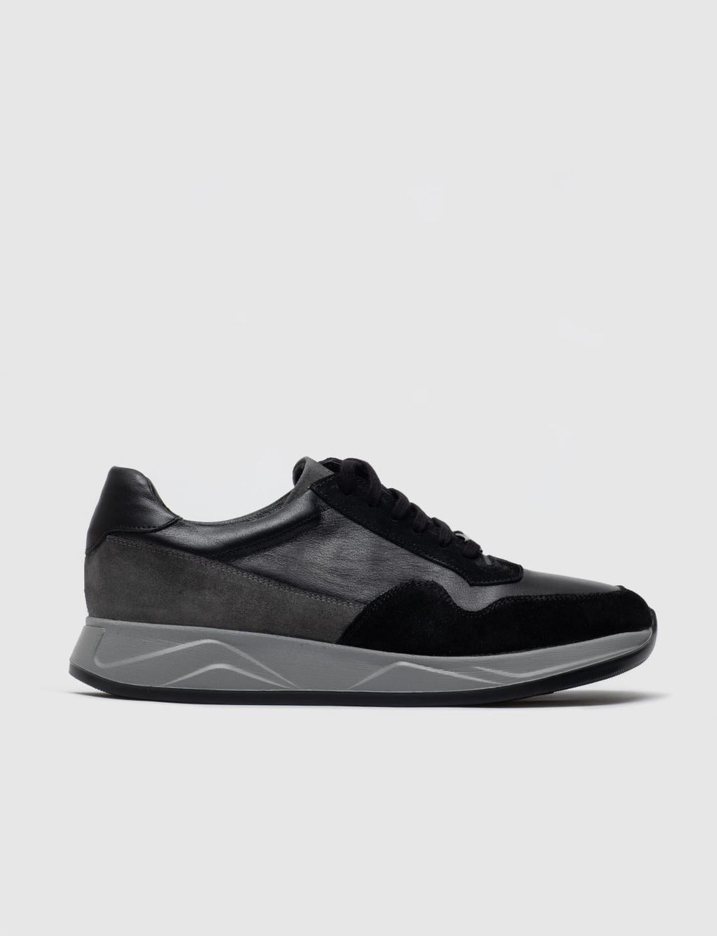 Genuine Leather Grey Suede Lace-up Men's Athletic Shoes