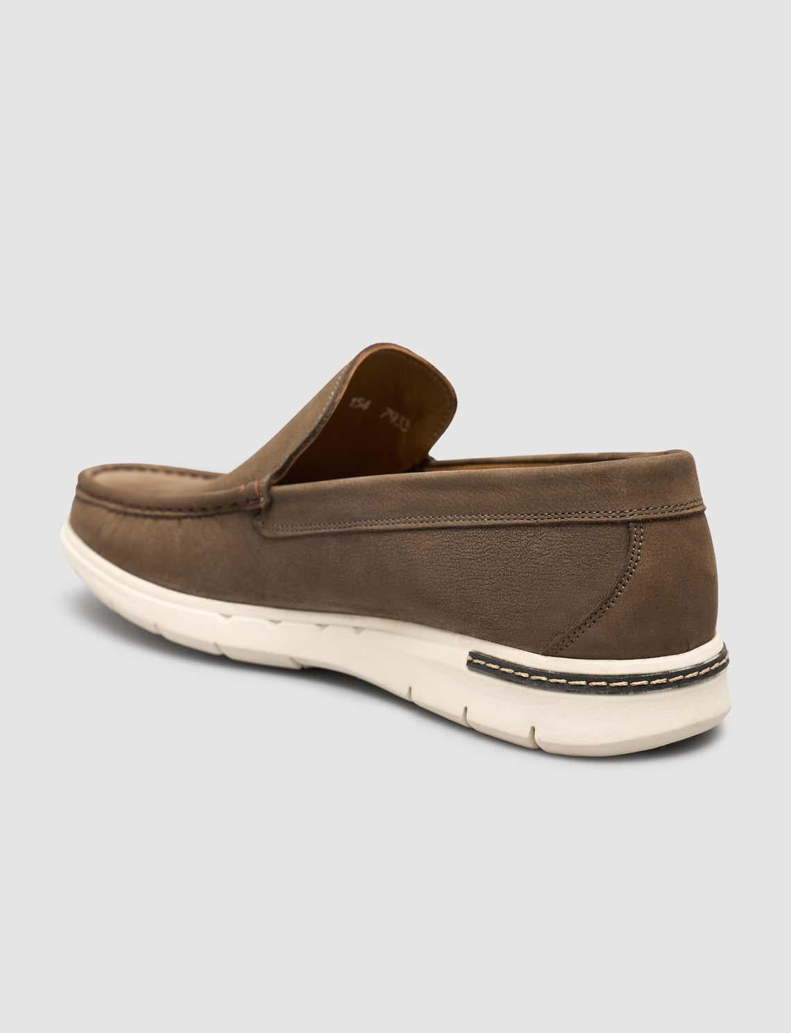 Genuine Leather Khaki Men's Casual Loafer