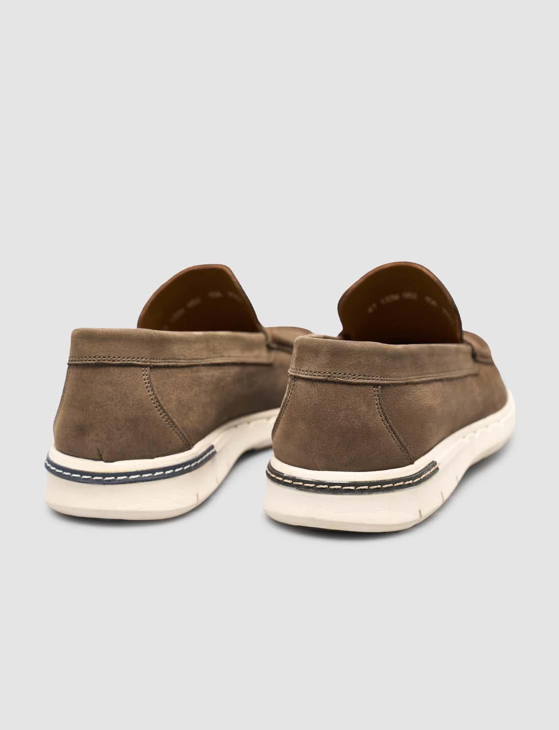 Genuine Leather Khaki Men's Casual Loafer