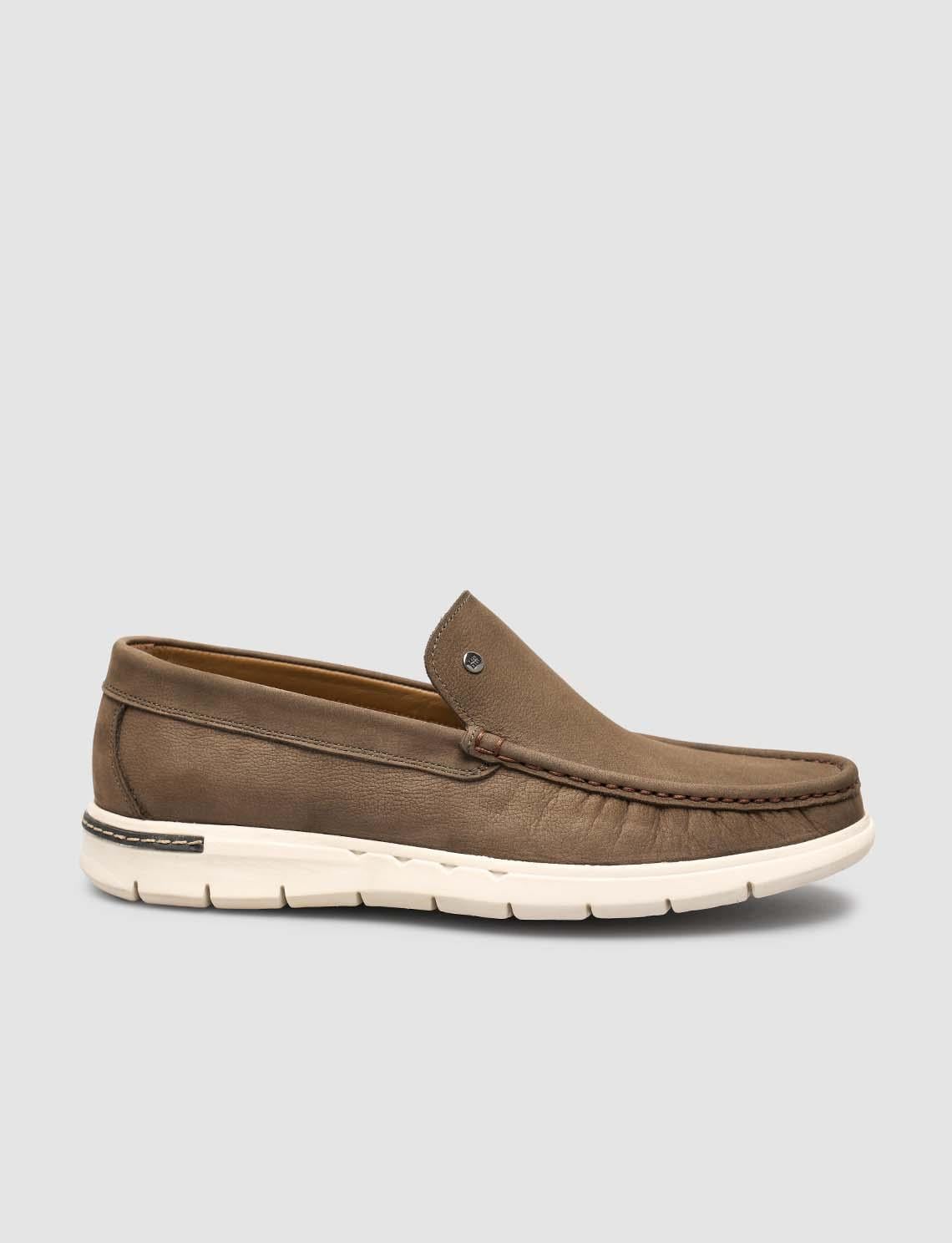 Genuine Leather Khaki Men's Casual Loafer