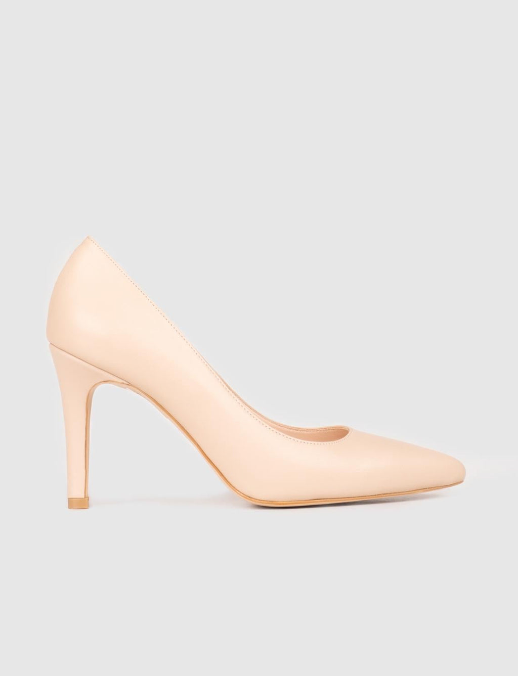 Genuine Leather Jurdan Sole Beige Women's Thin Heel Stiletto