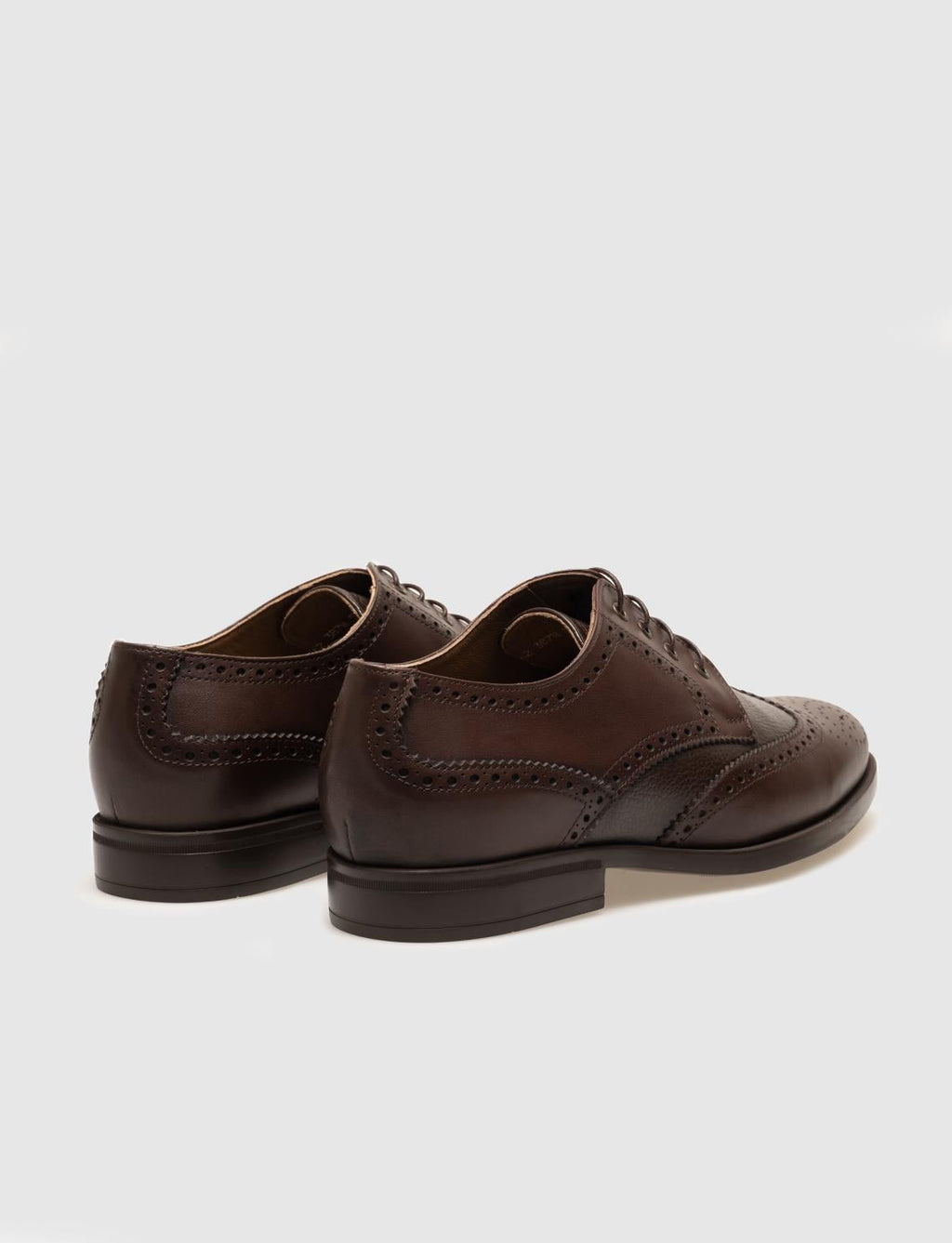 Genuine Leather Brown Lace-up Patterned Men's Casual Shoes