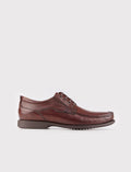 Genuine Leather Light Brown Lace-up Men's Casual Shoes