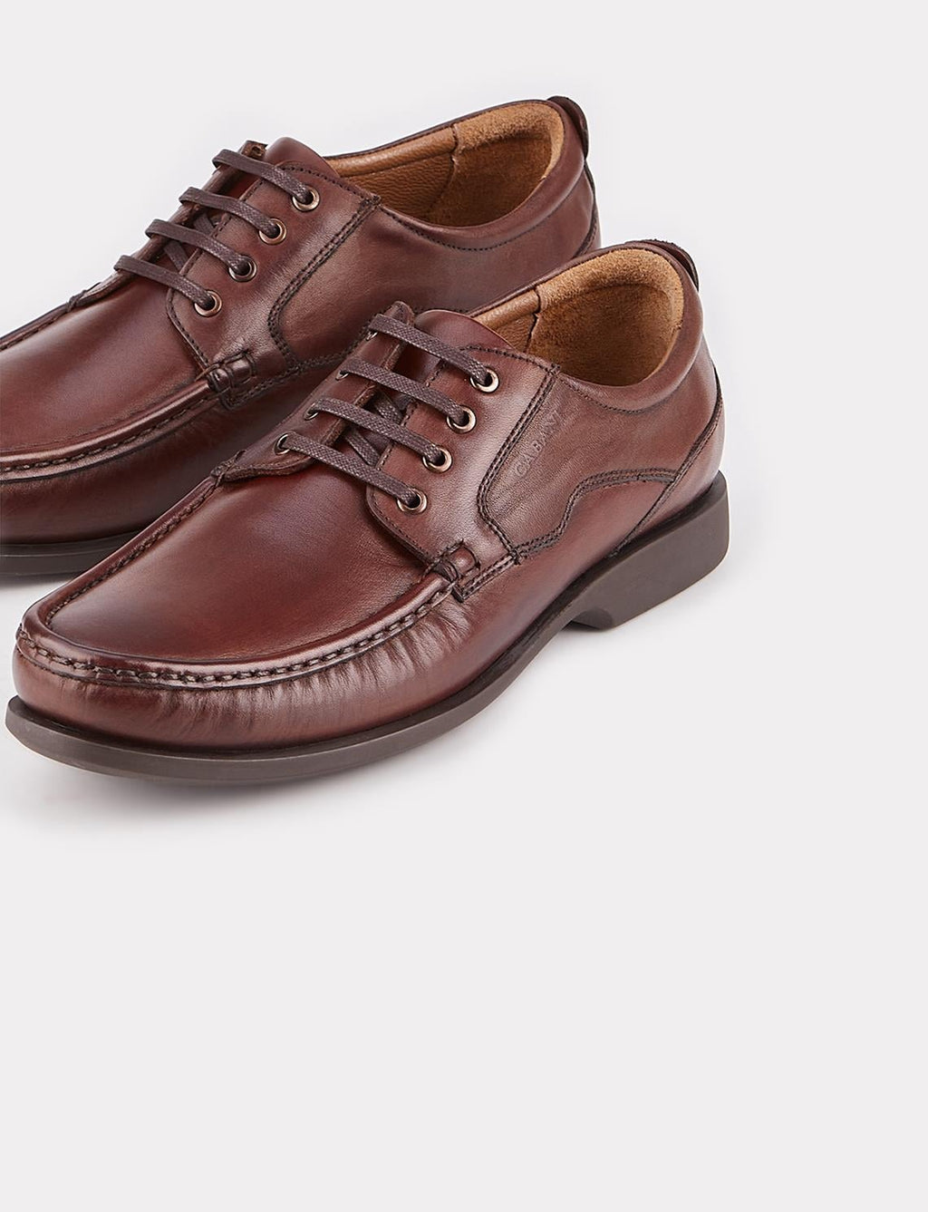 Genuine Leather Light Brown Lace-up Men's Casual Shoes