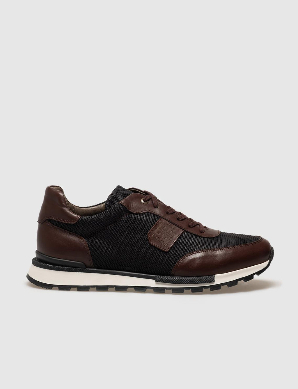Genuine Leather Brown Lace-up Men's Athletic Shoes