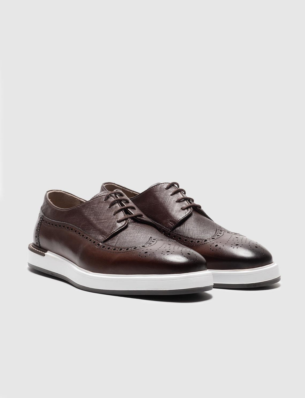 Genuine Leather Brown Lace-up Men's Casual Shoes