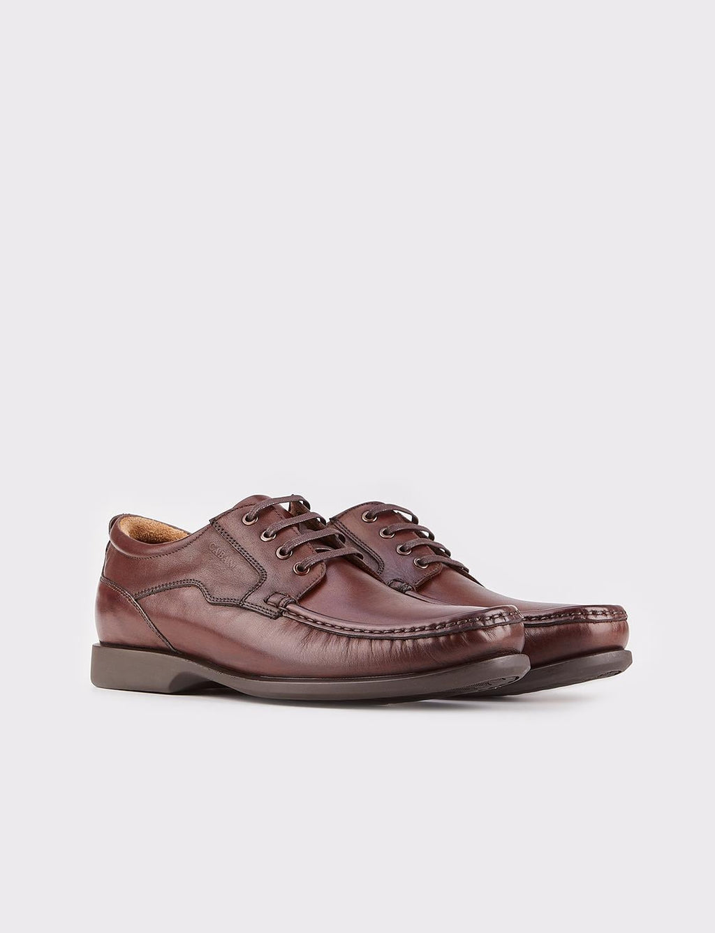 Genuine Leather Light Brown Lace-up Men's Casual Shoes