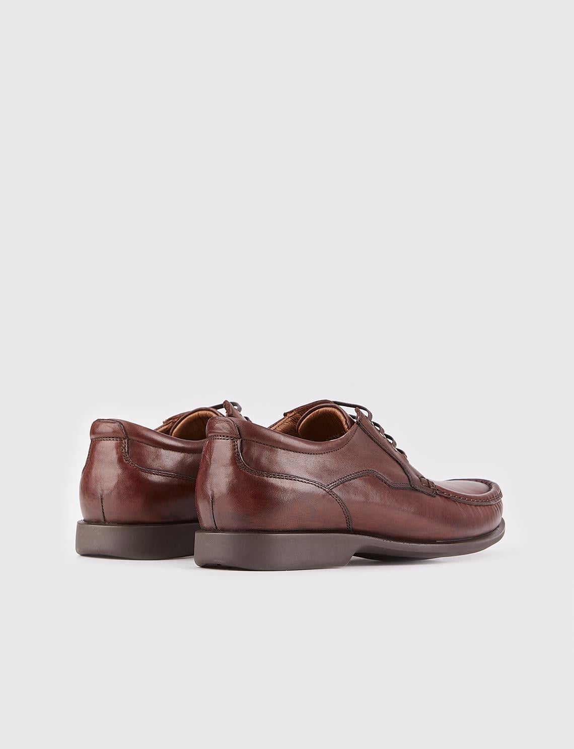 Genuine Leather Light Brown Lace-up Men's Casual Shoes