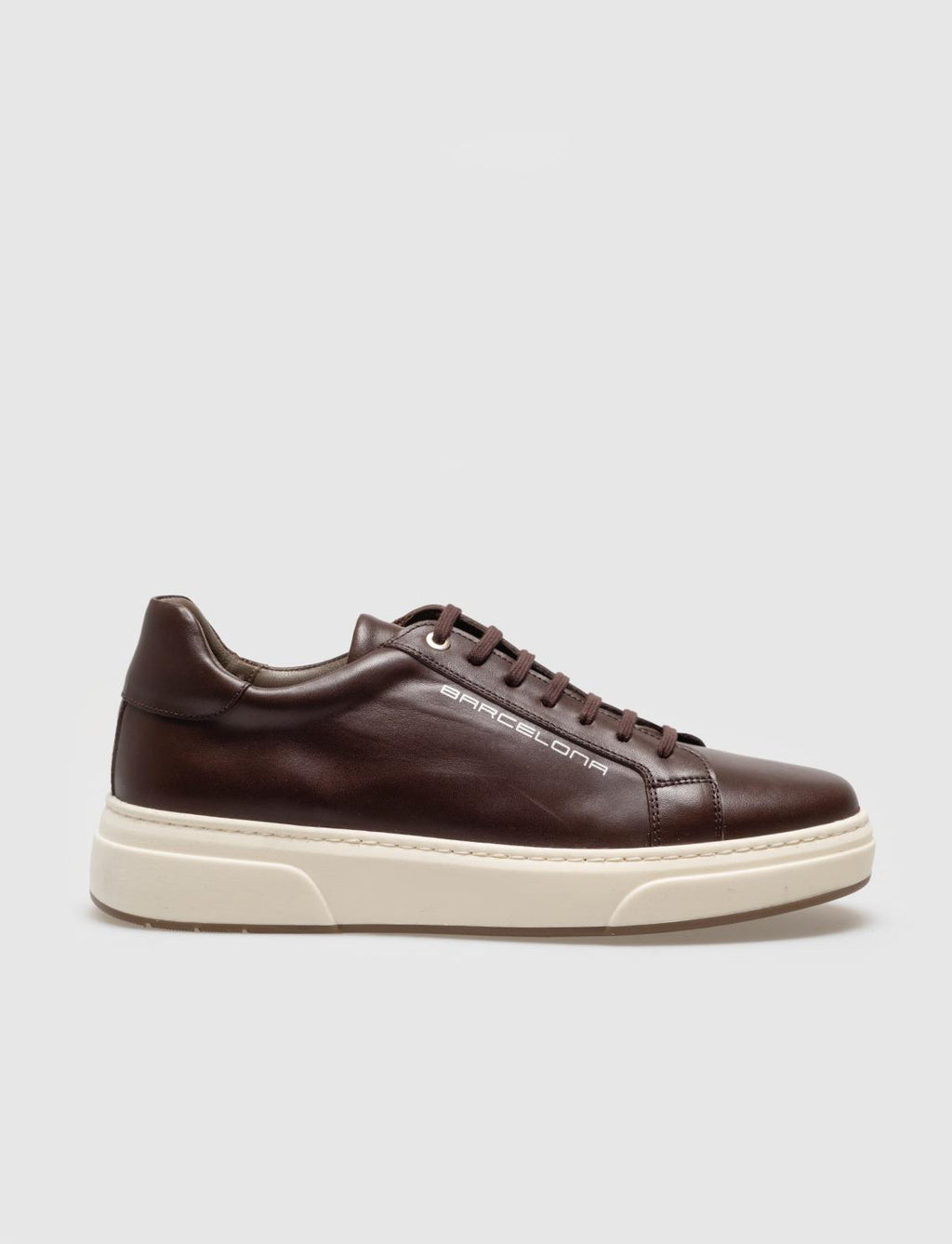 Genuine Leather Brown Lace-up Men's Athletic Shoes