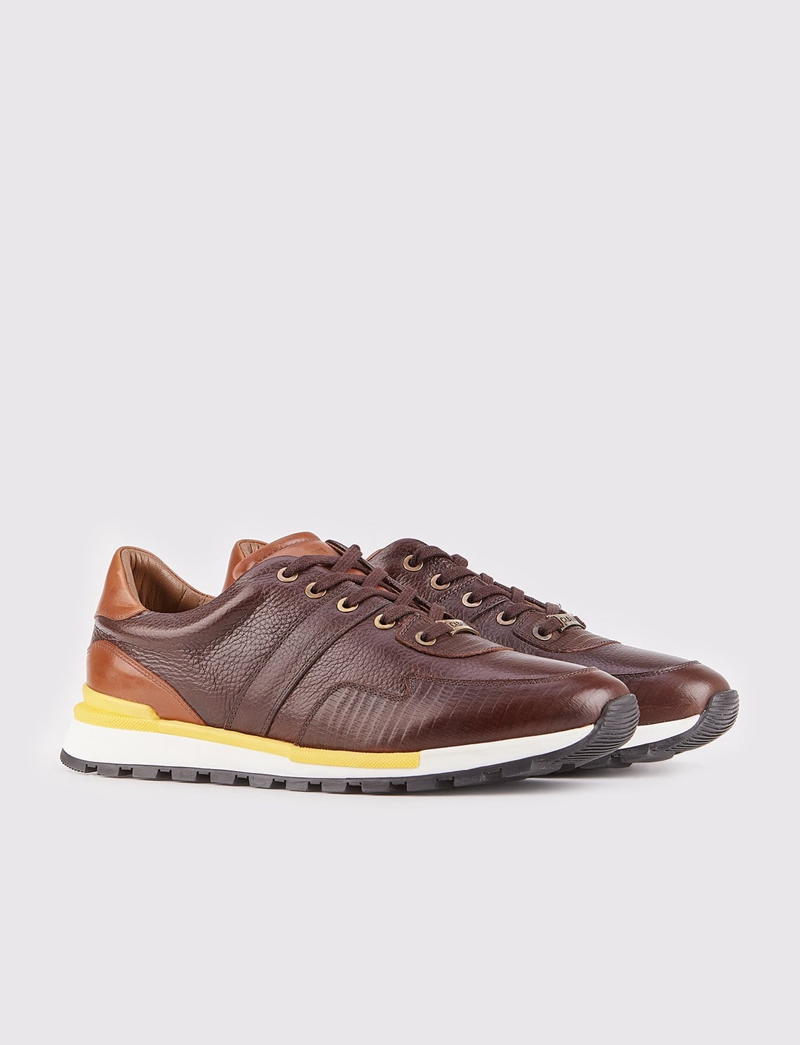 Genuine Leather Brown Lace-up Men's Casual Shoes