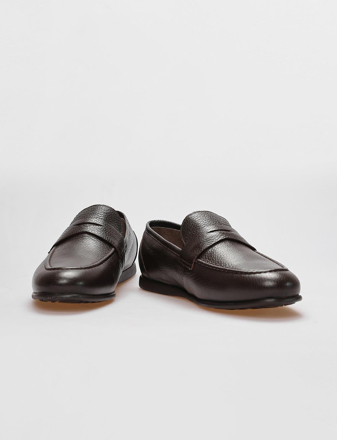 Genuine Leather Brown Men's Casual Shoes