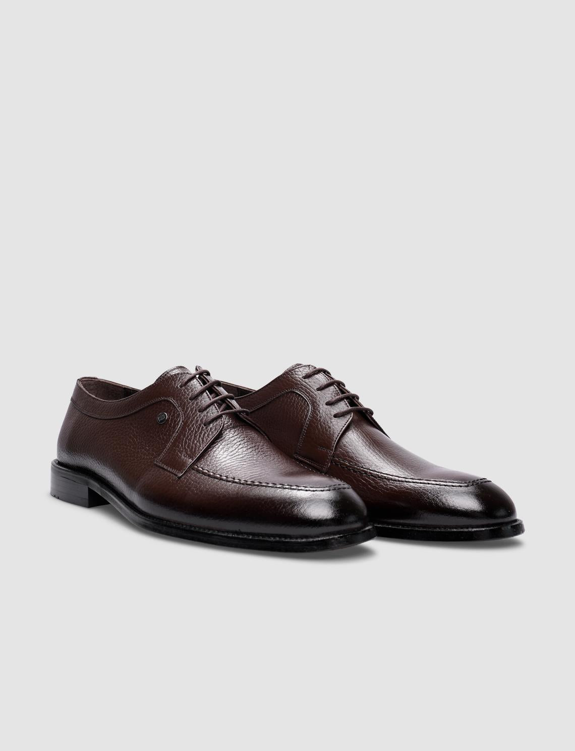 Genuine Leather Brown Lace-up Men's Classic Shoes