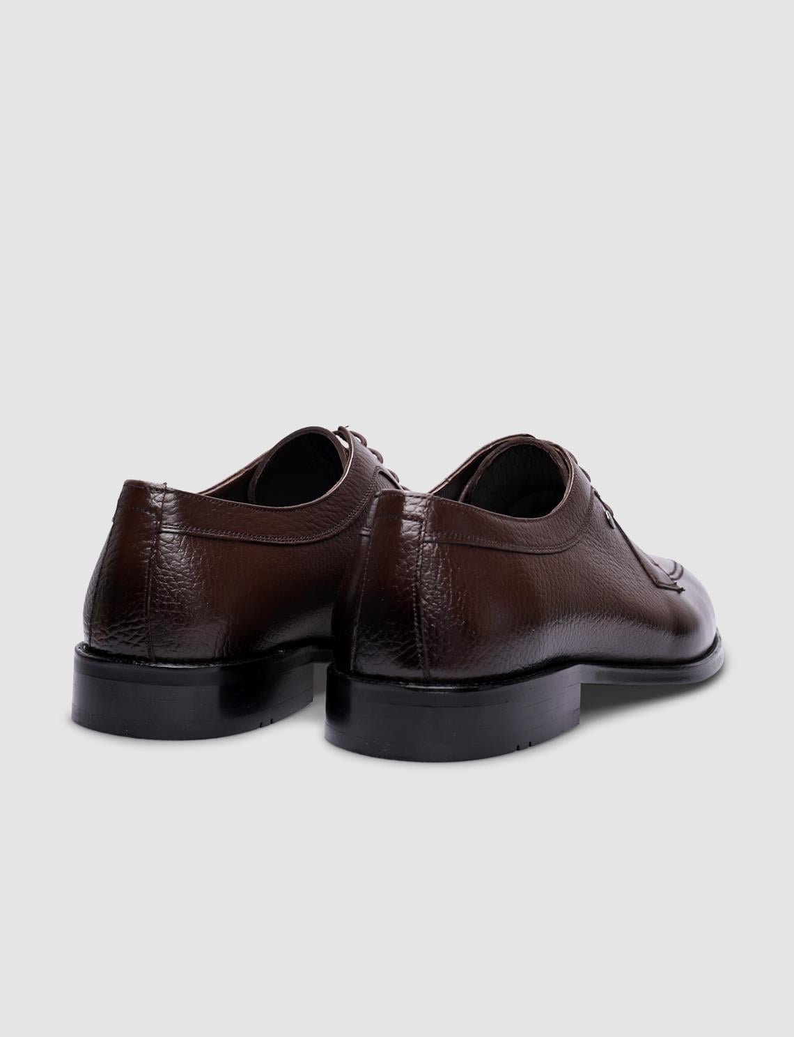 Genuine Leather Brown Lace-up Men's Classic Shoes