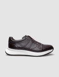 Genuine Leather Brown Lace-up Men's Athletic Shoes