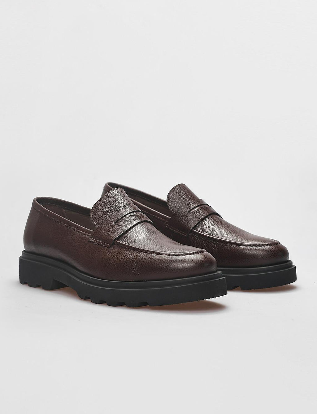 Genuine Leather Brown Men's Casual Shoes