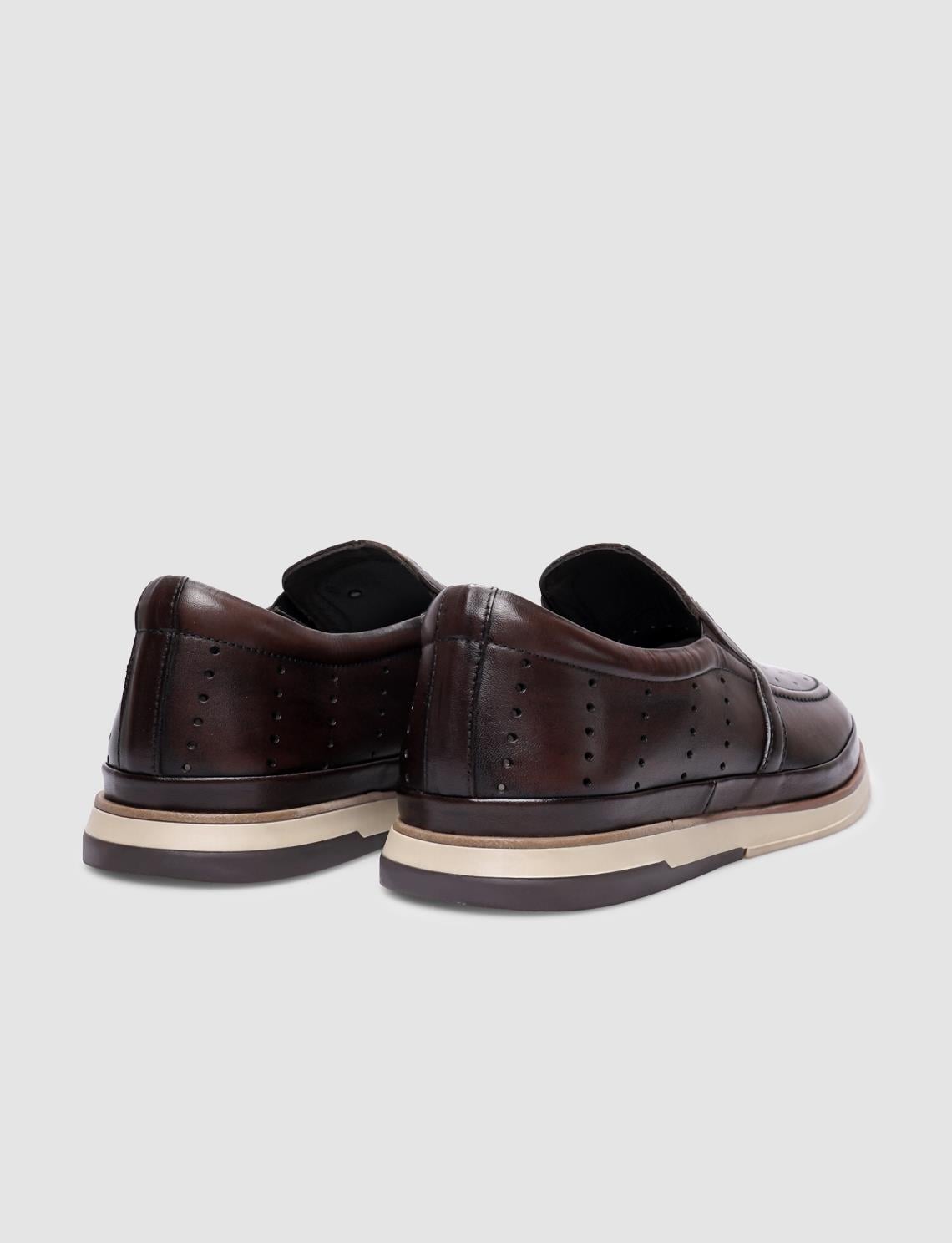 Genuine Leather Brown Men's Casual Shoes
