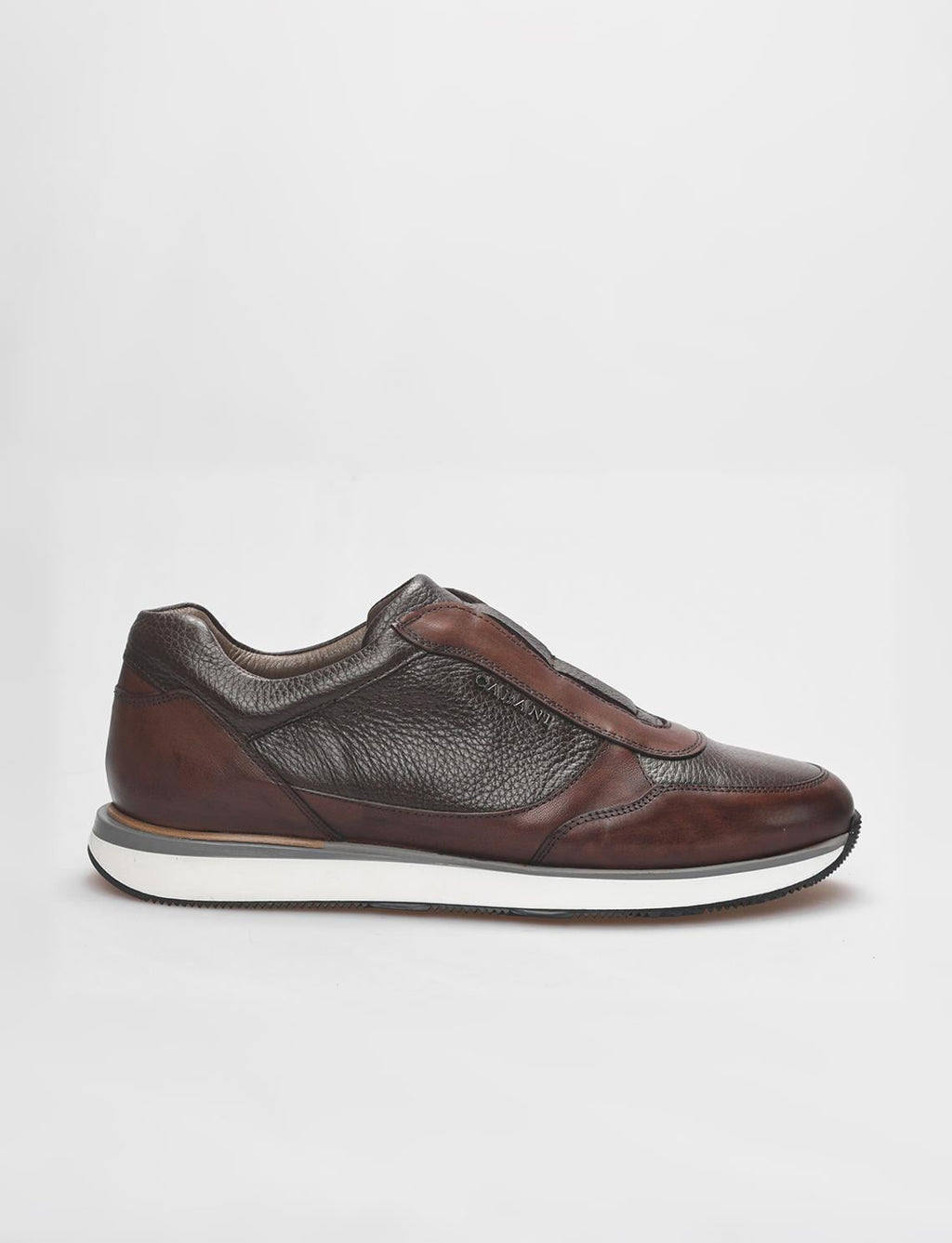 Genuine Leather Brown Men's Athletic Shoes