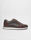 Genuine Leather Brown Men's Athletic Shoes
