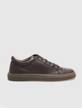 Genuine Leather Brown Lace-up Men's Sneaker