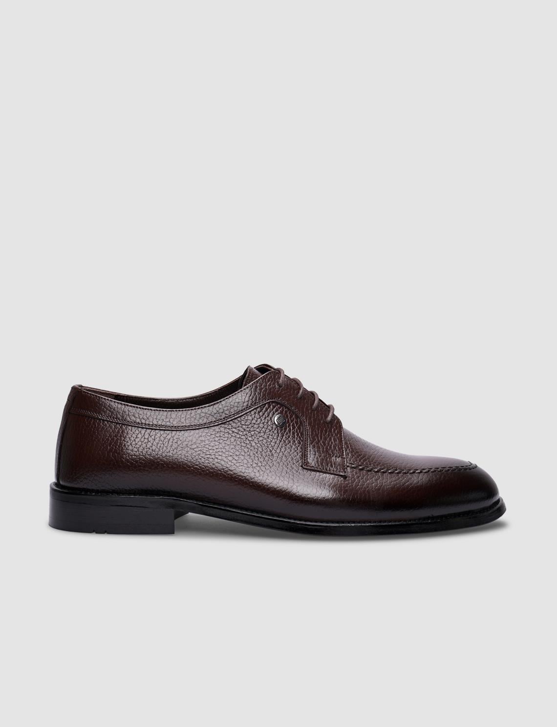 Genuine Leather Brown Lace-up Men's Classic Shoes
