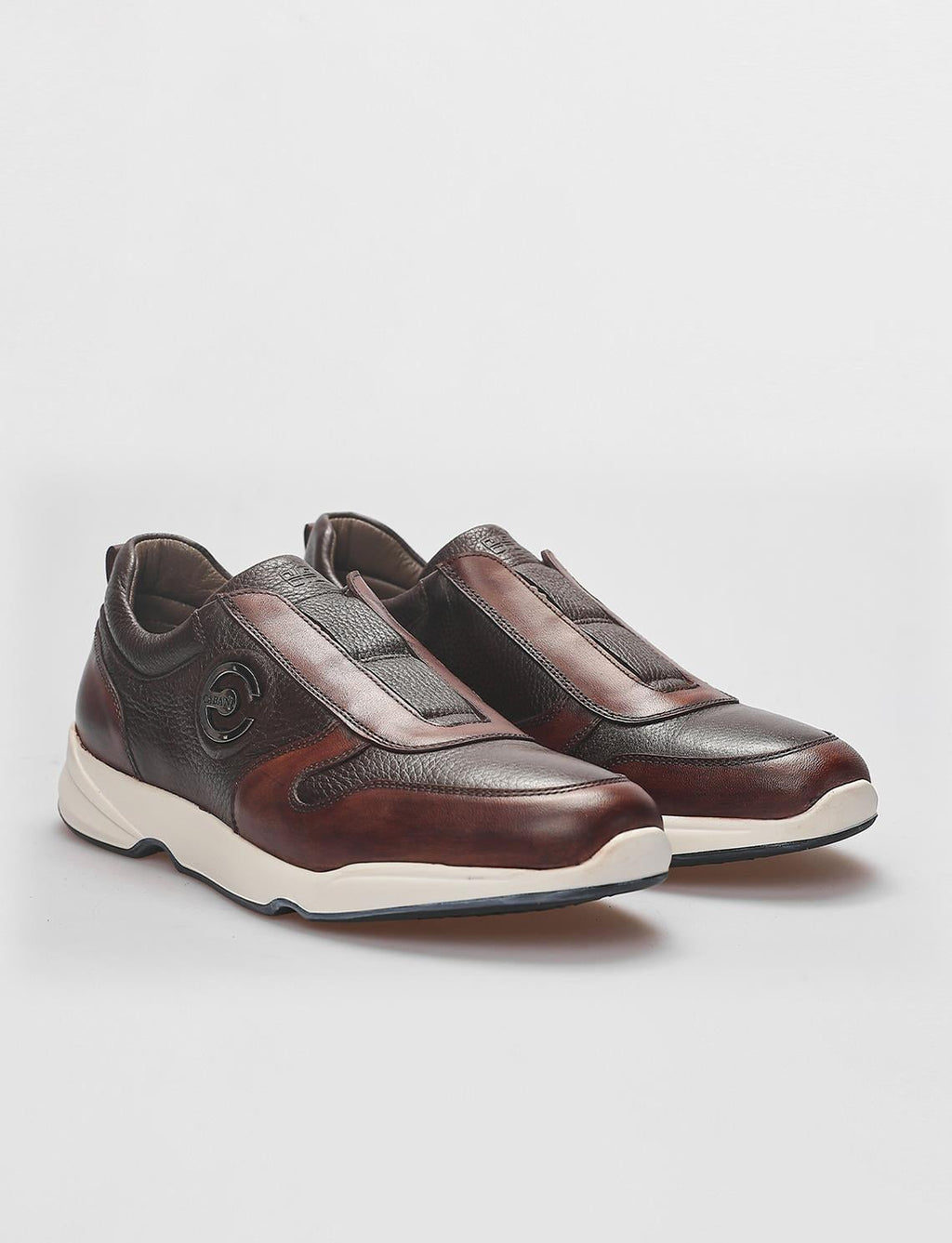 Genuine Leather Light Brown Men's Athletic Shoes