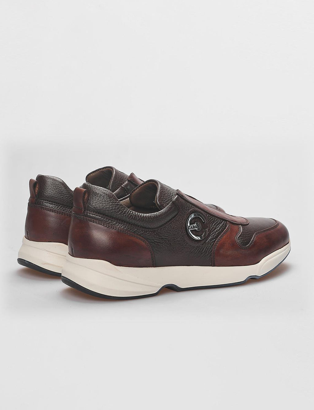 Genuine Leather Light Brown Men's Athletic Shoes