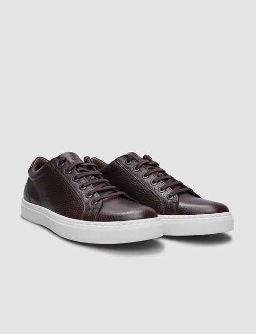 100% Genuine Leather Brown Lace-up Men's Casual Shoes