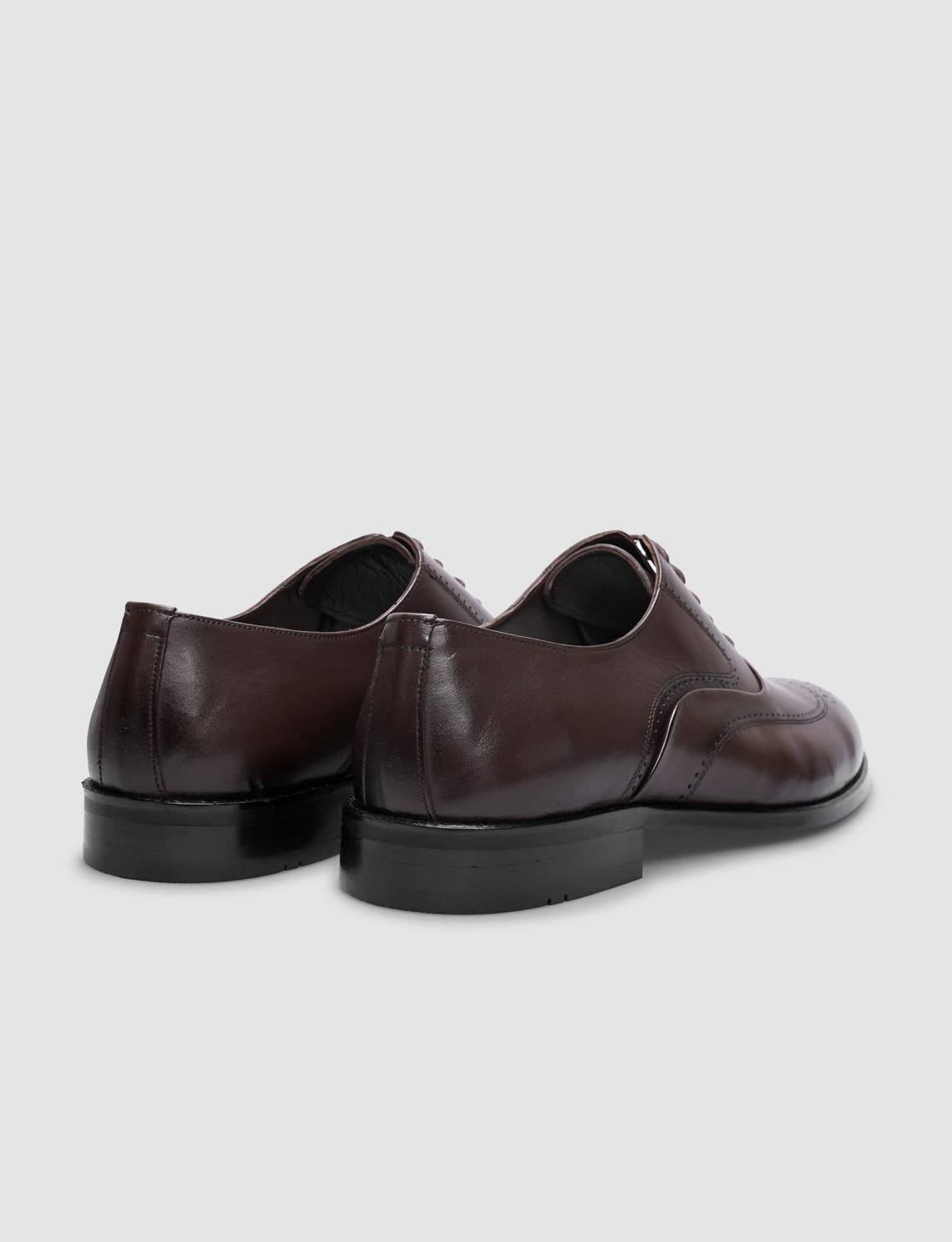 Genuine Leather Brown Lace-up Men's Classic Shoes