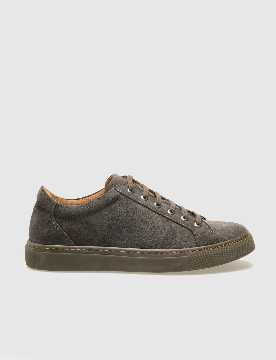 Genuine Leather Grey Suede Men's Athletic Shoes