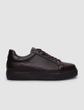 Genuine Leather Brown Lace-up Men's Sneaker